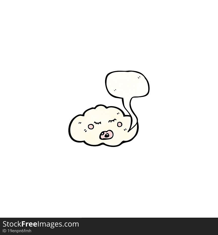 cartoon cloud with speech bubble