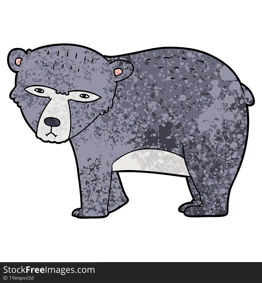 cartoon serious bear. cartoon serious bear