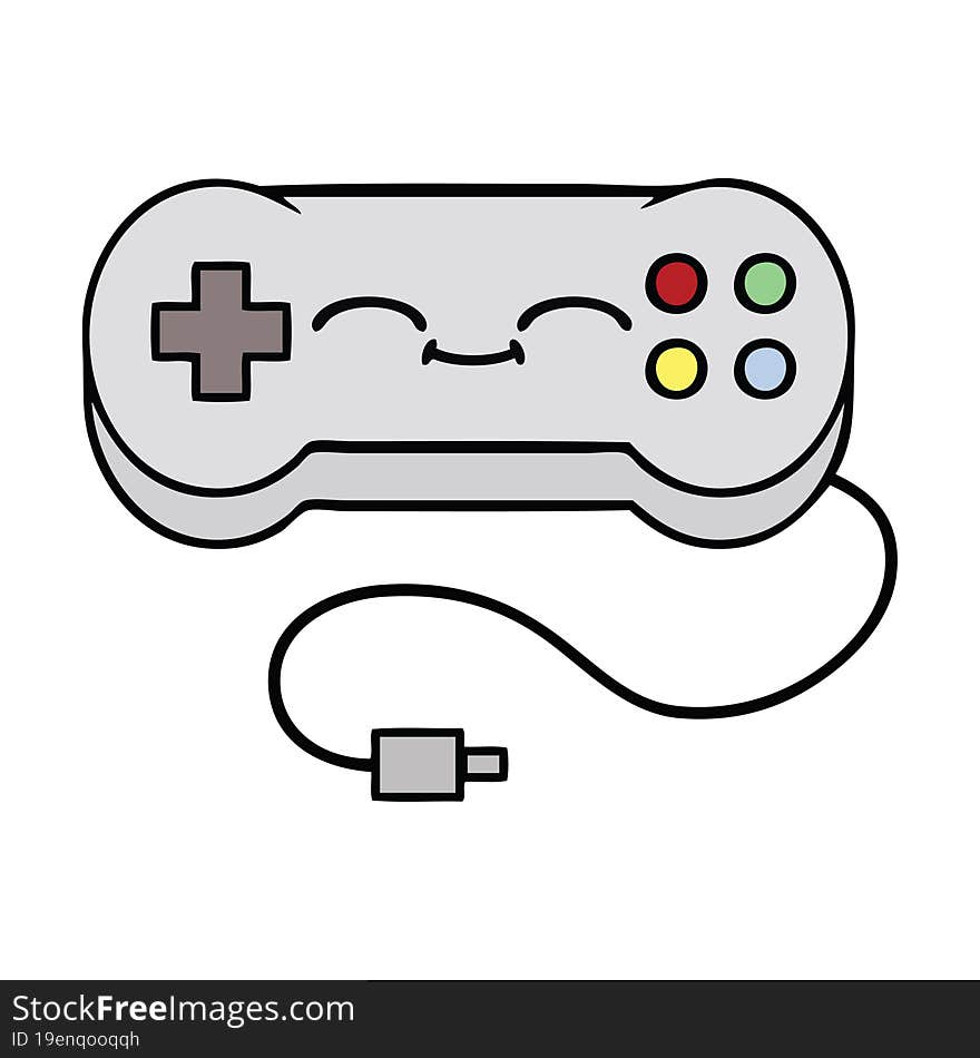 cute cartoon of a game controller. cute cartoon of a game controller