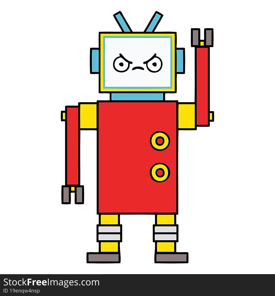 cute cartoon of a robot. cute cartoon of a robot