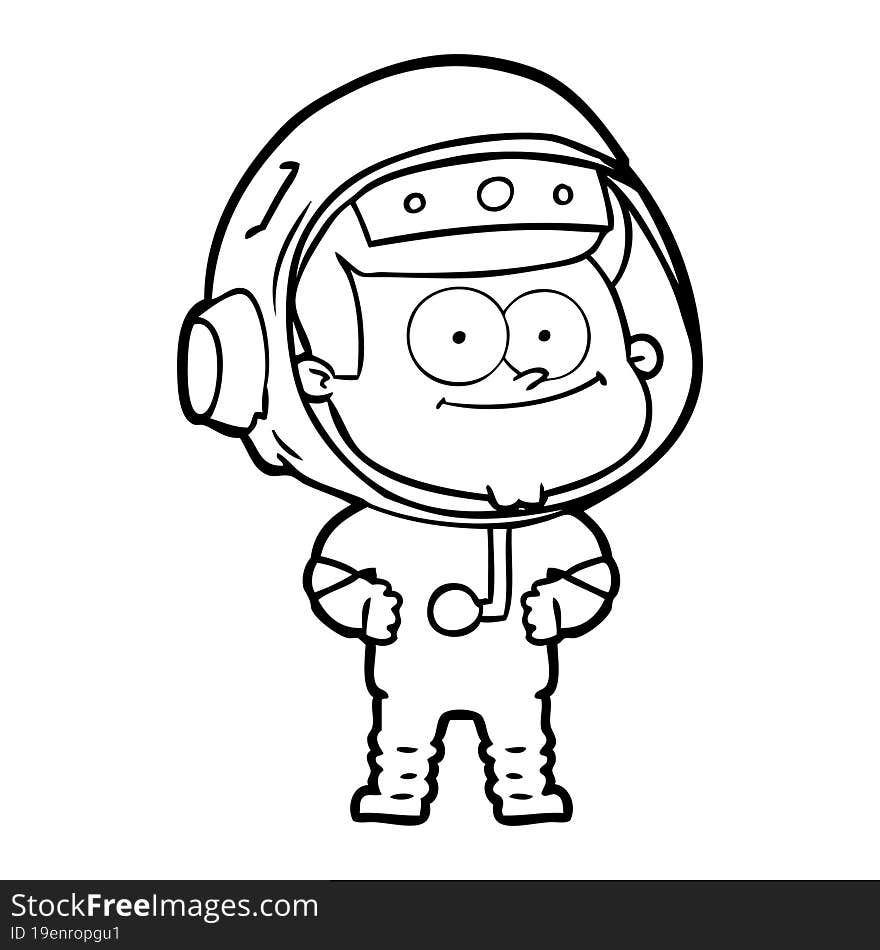 happy astronaut cartoon. happy astronaut cartoon