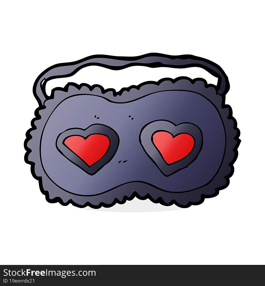 cartoon sleeping mask with love hearts