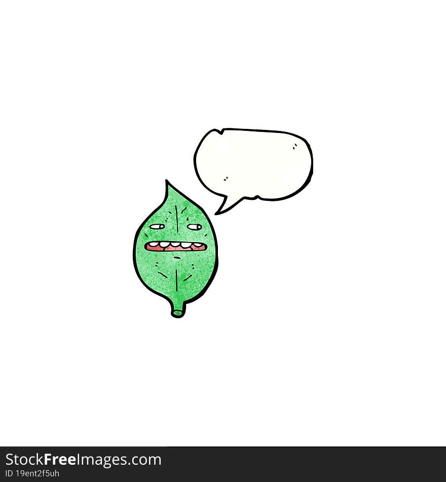 Cartoon Leaf With Face