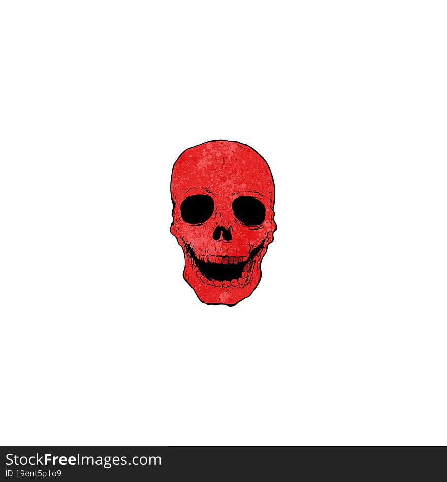 red skull cartoon