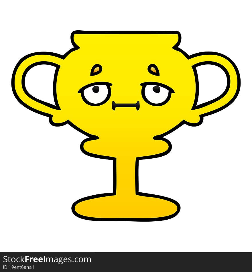 Gradient Shaded Cartoon Trophy