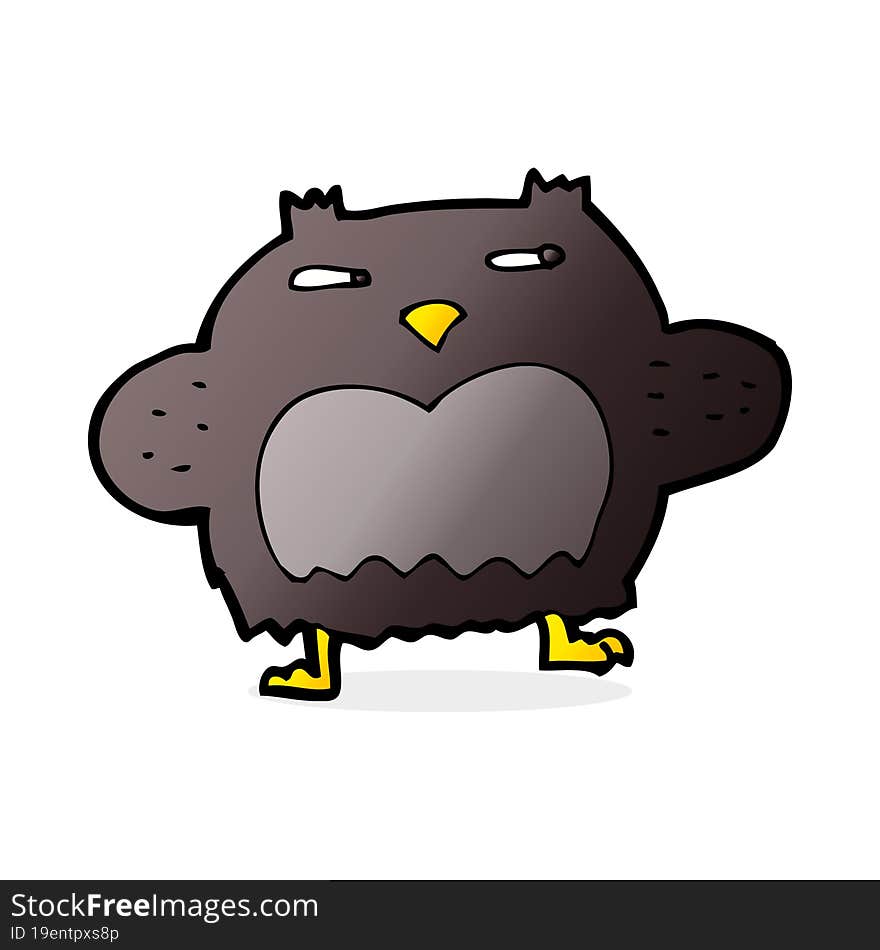 cartoon suspicious owl