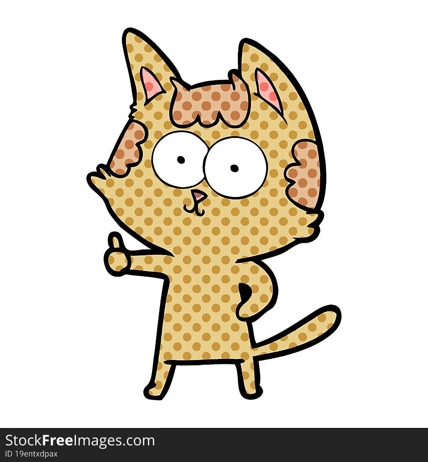 happy cartoon cat. happy cartoon cat