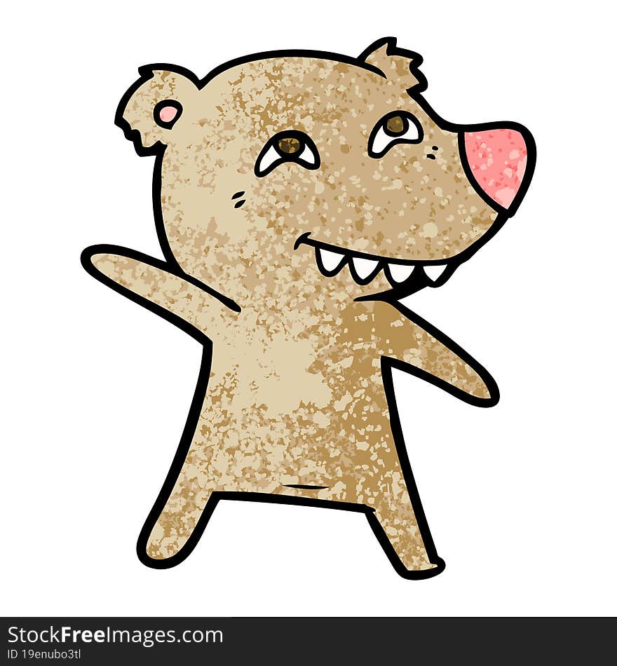 cartoon bear dancing. cartoon bear dancing