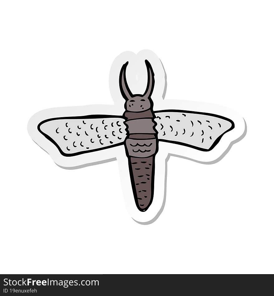 sticker of a cartoon bug