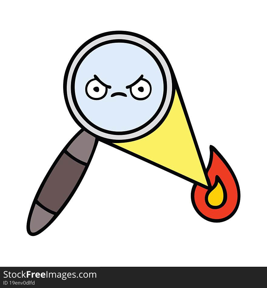 cute cartoon magnifying glass