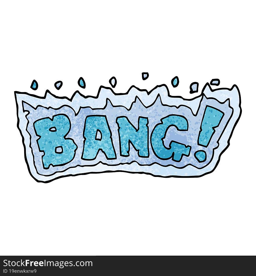 cartoon doodle word bang