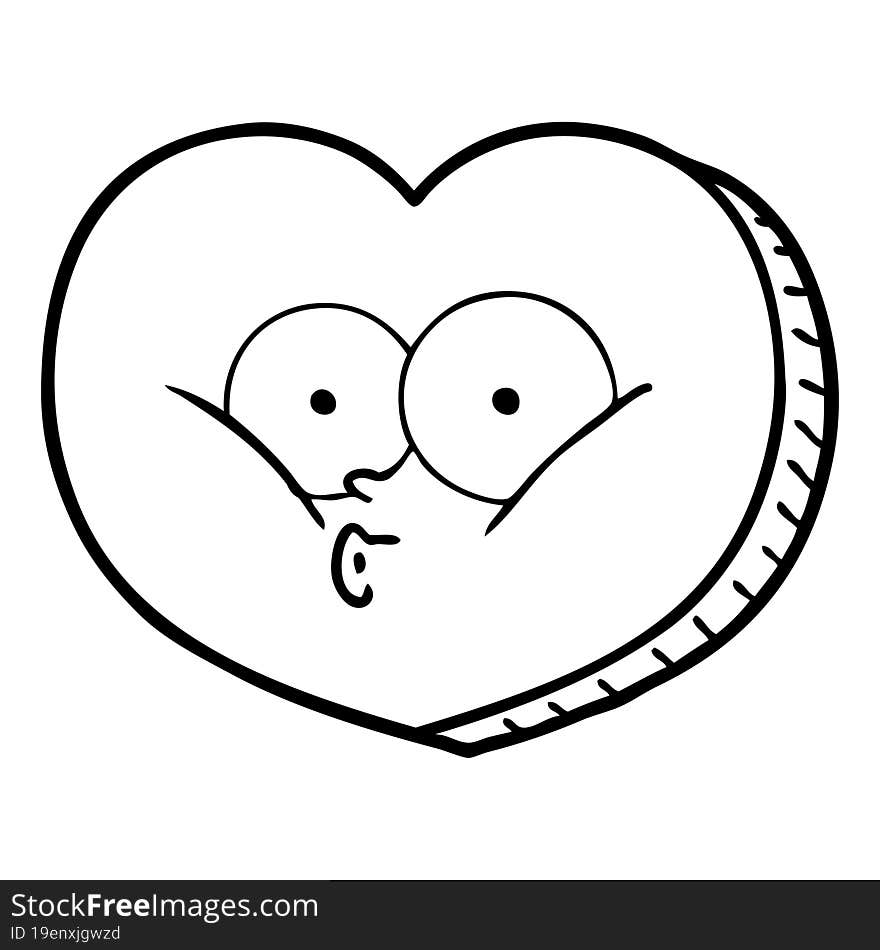 cartoon love heart. cartoon love heart