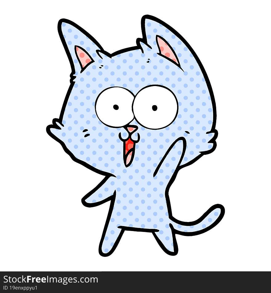 funny cartoon cat. funny cartoon cat