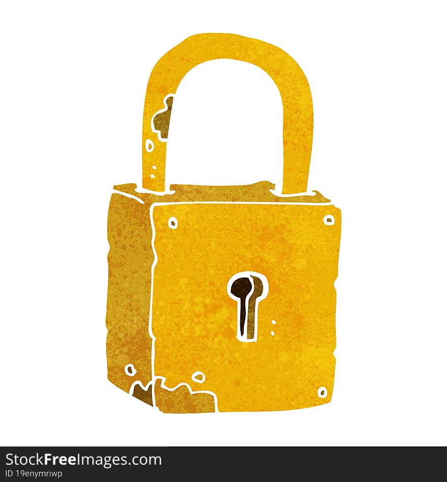 Cartoon Rusty Lock