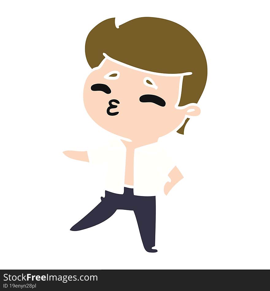 cartoon illustration kawaii 1950 cute boy. cartoon illustration kawaii 1950 cute boy