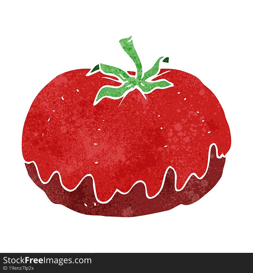 retro cartoon tomato