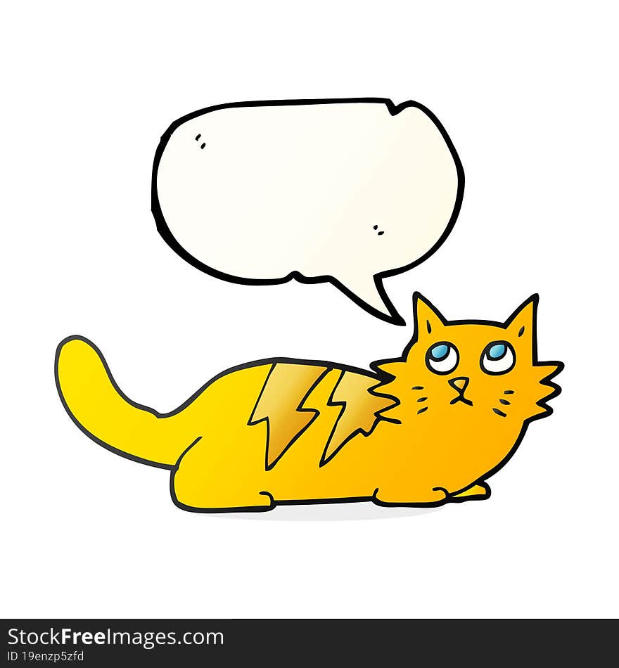 speech bubble cartoon cat