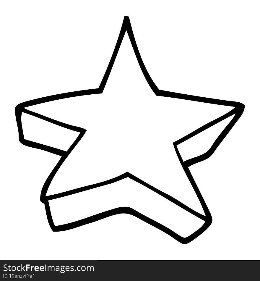 line drawing cartoon star