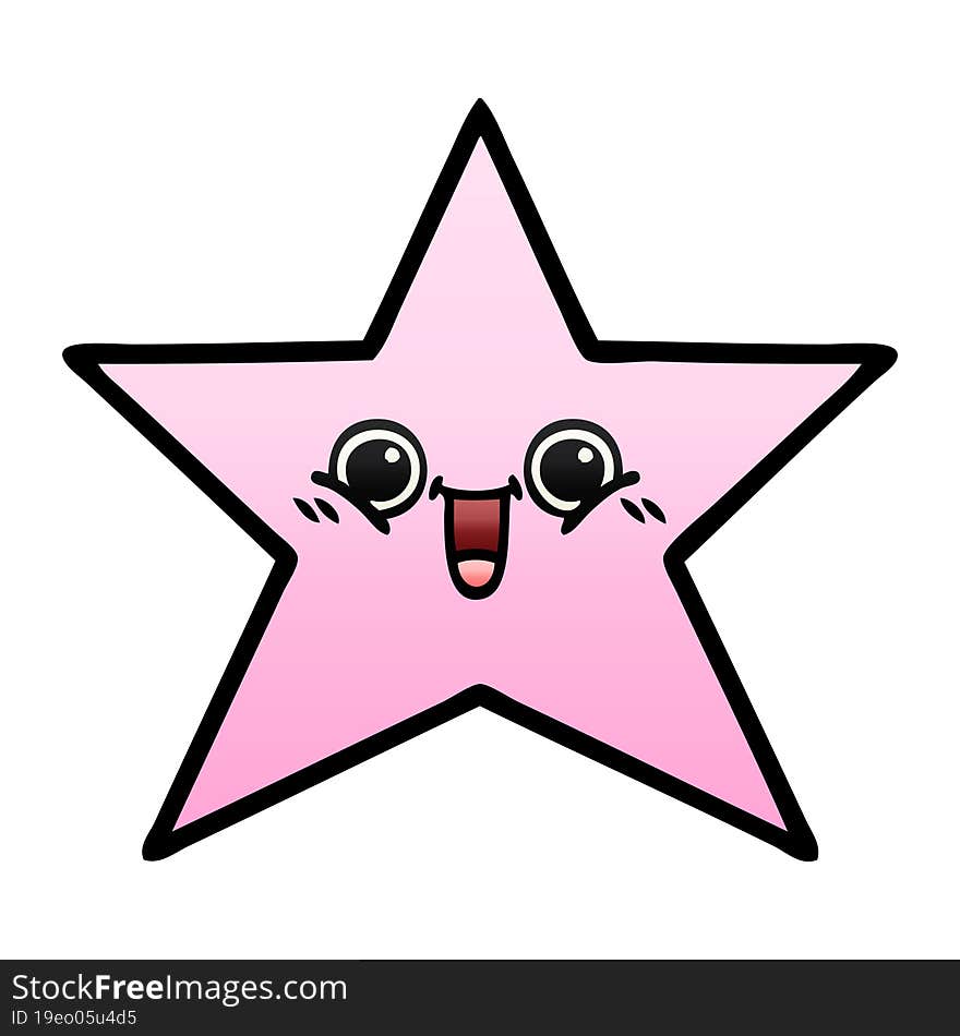 gradient shaded cartoon star fish