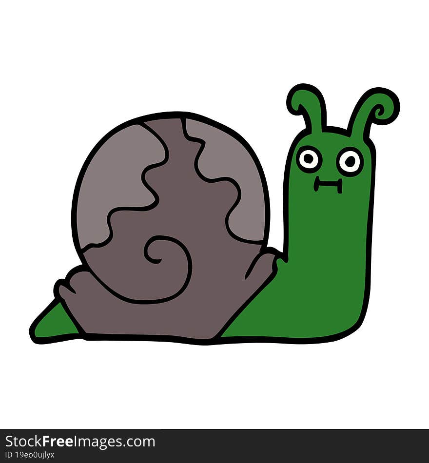 Cartoon Doodle Snail