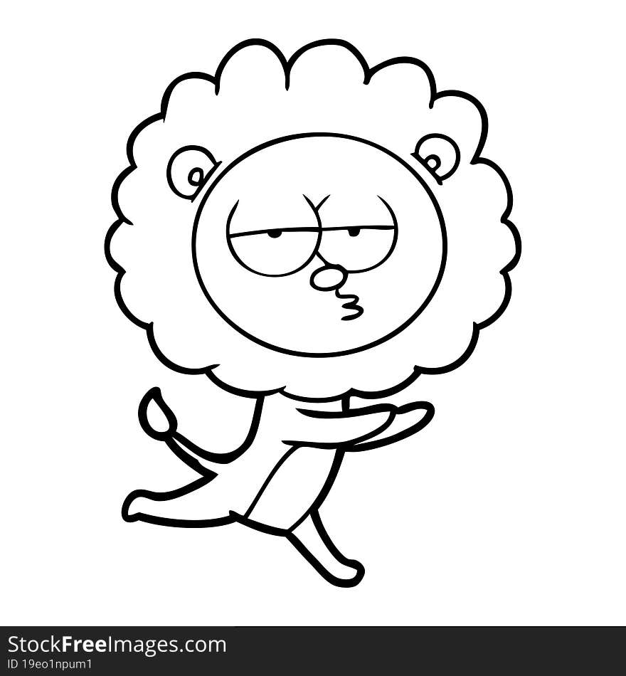 cartoon running lion. cartoon running lion