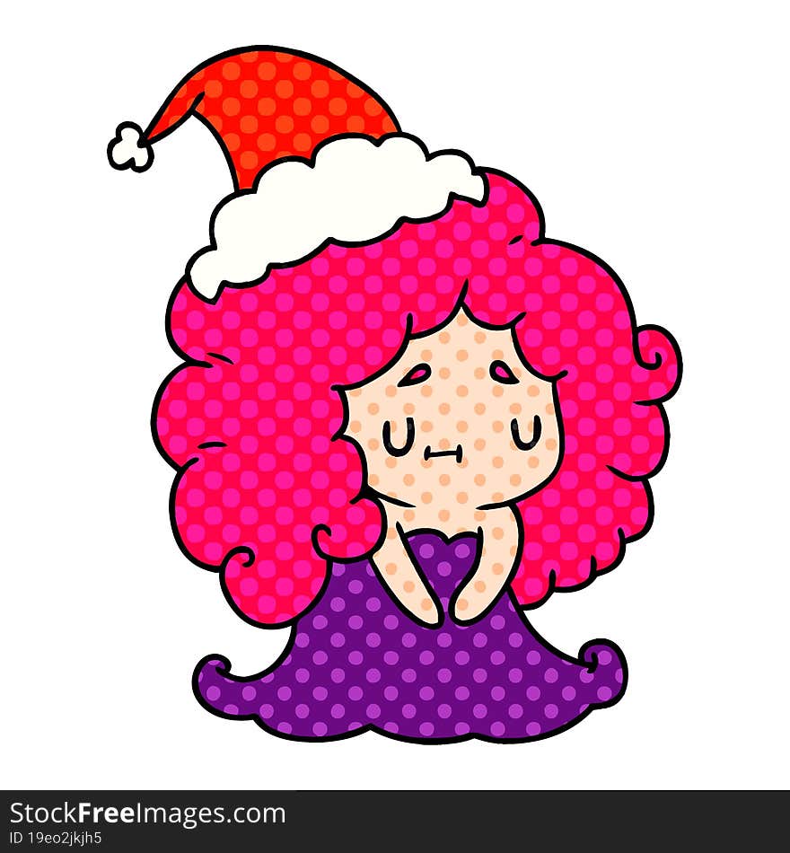 Christmas Cartoon Of Kawaii Girl