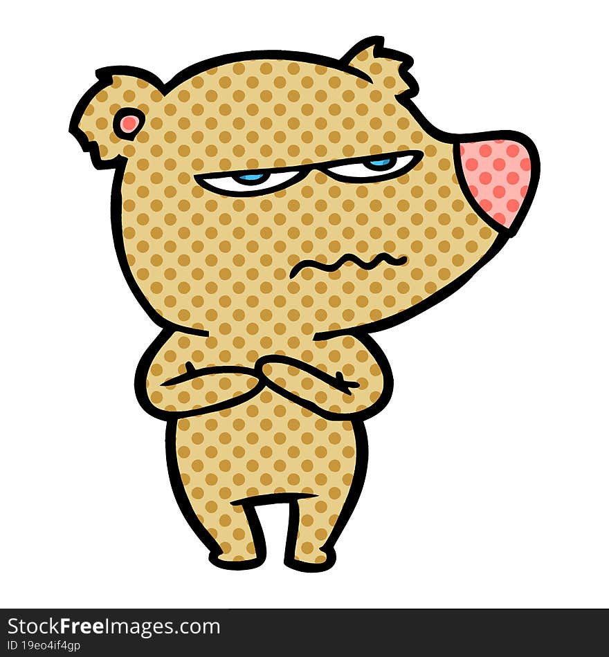 angry bear cartoon. angry bear cartoon