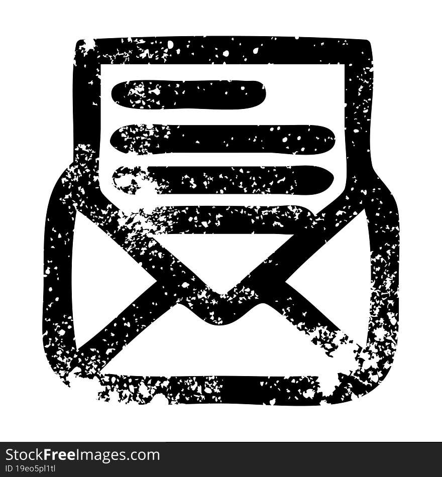 envelope letter distressed icon