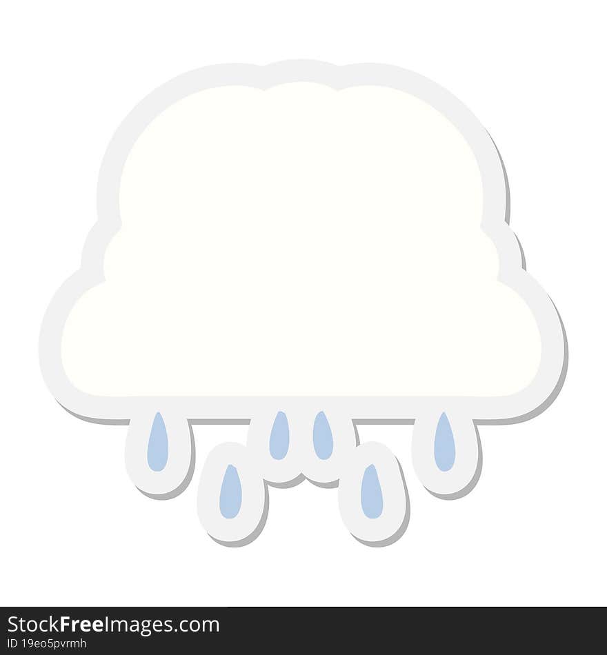 raining cloud sticker