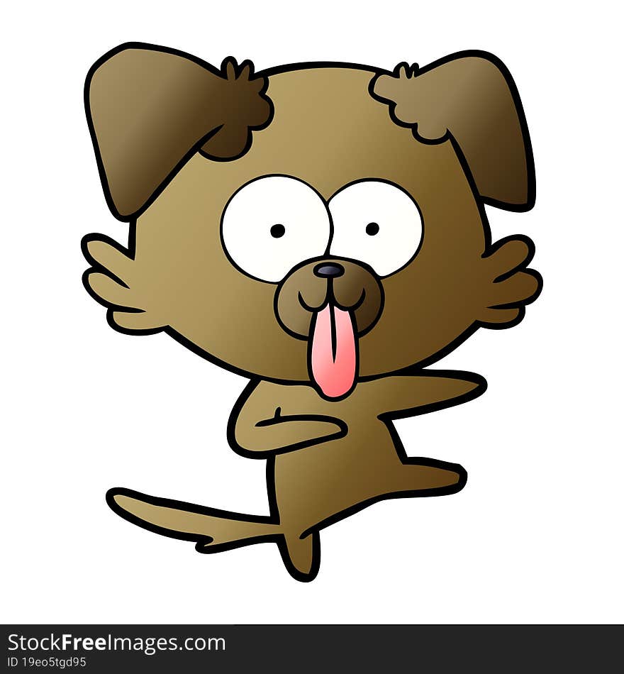 cartoon dog with tongue sticking out. cartoon dog with tongue sticking out