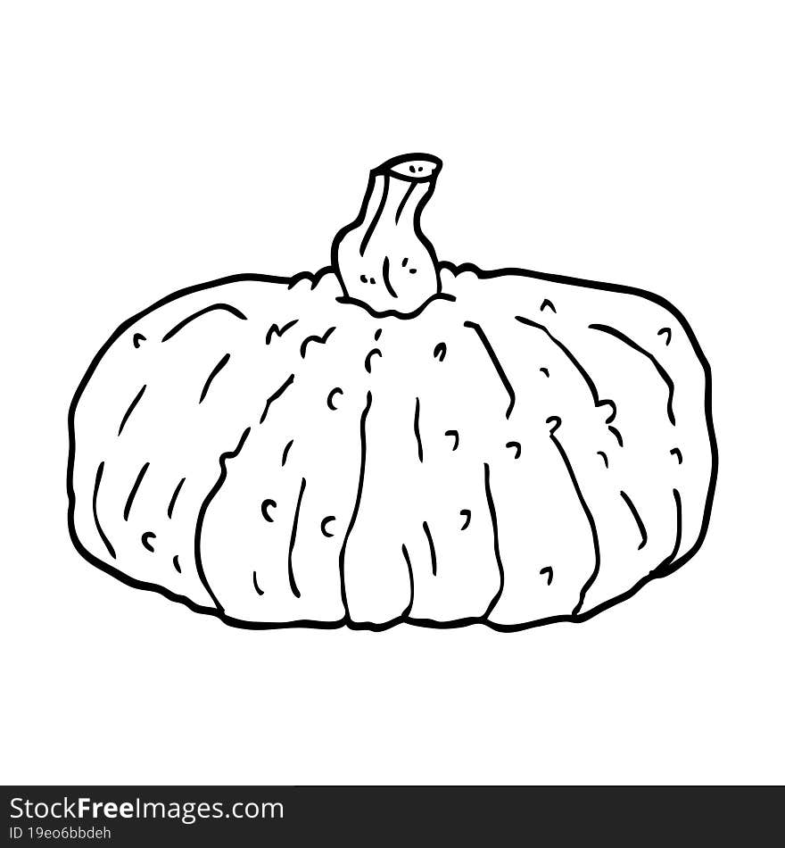 line drawing cartoon pumpkin