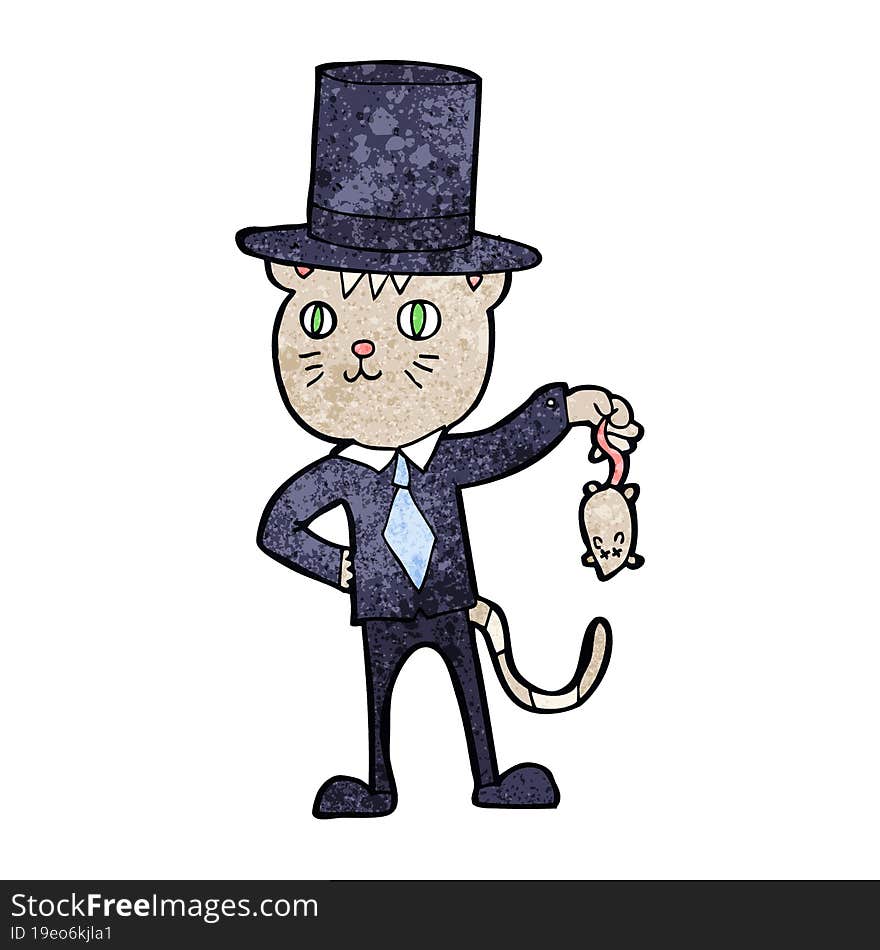 cartoon rich cat