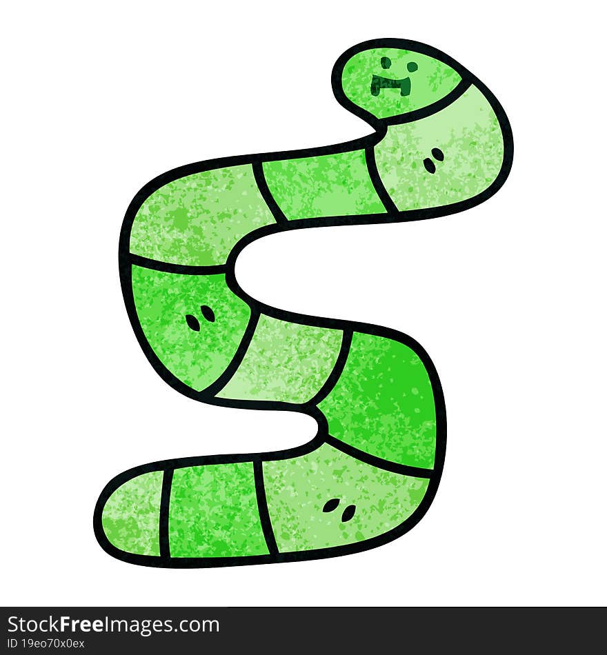 hand drawn quirky cartoon snake. hand drawn quirky cartoon snake