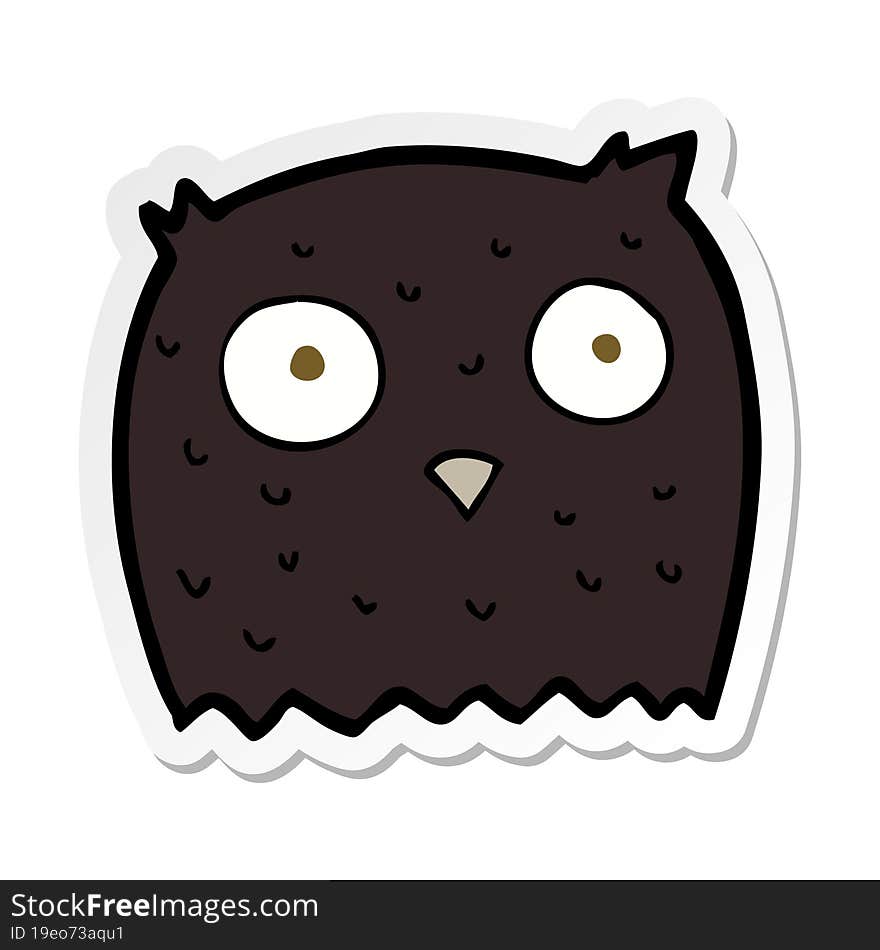 sticker of a cartoon owl