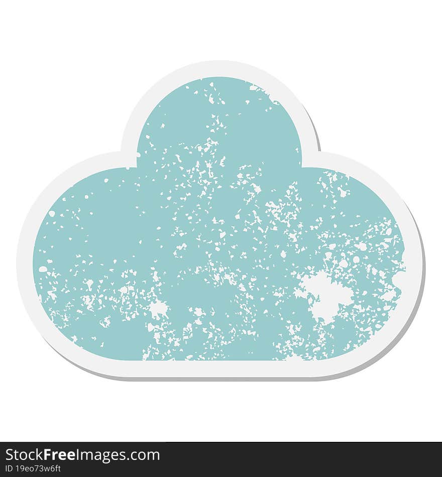 Raincloud Grunge Sticker