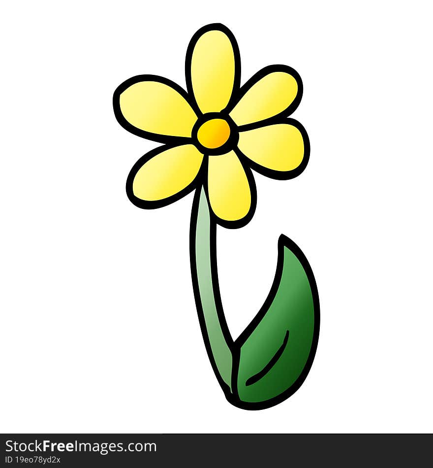 cartoon doodle spring flower