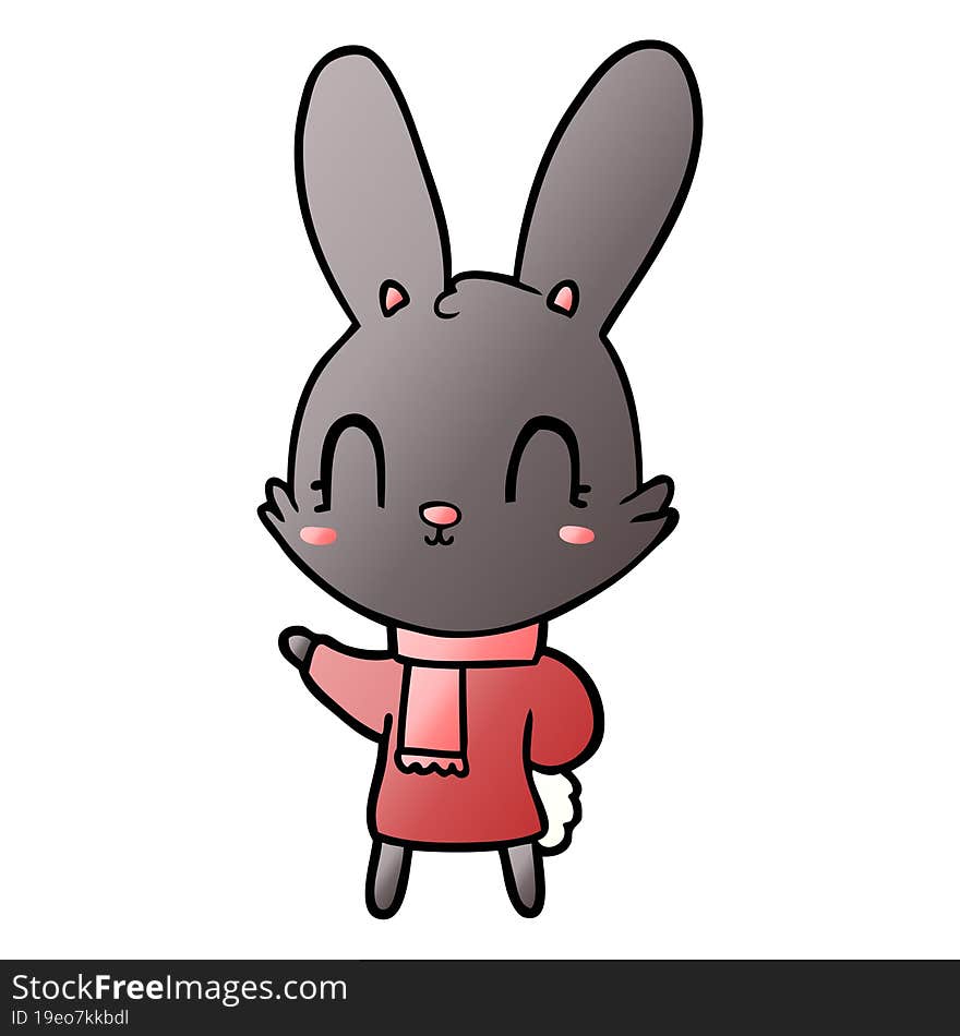 cute cartoon rabbit wearing clothes. cute cartoon rabbit wearing clothes