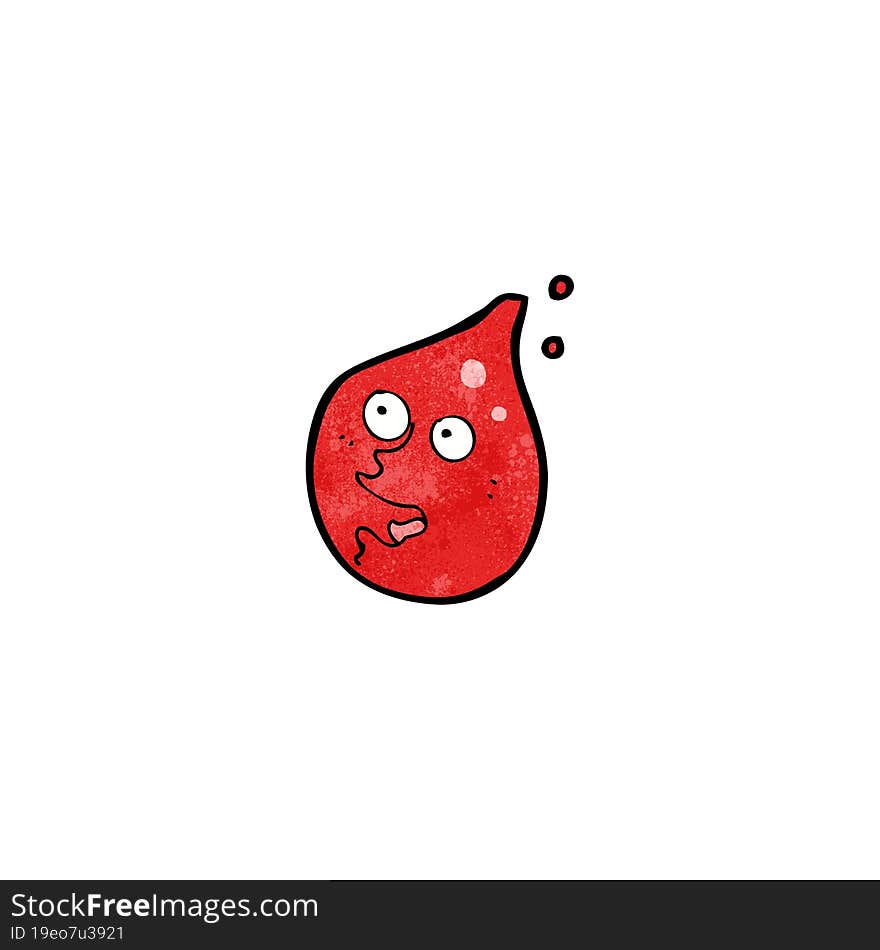 happy cartoon blood drop