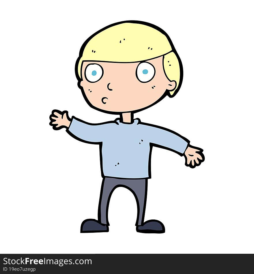 cartoon waving man