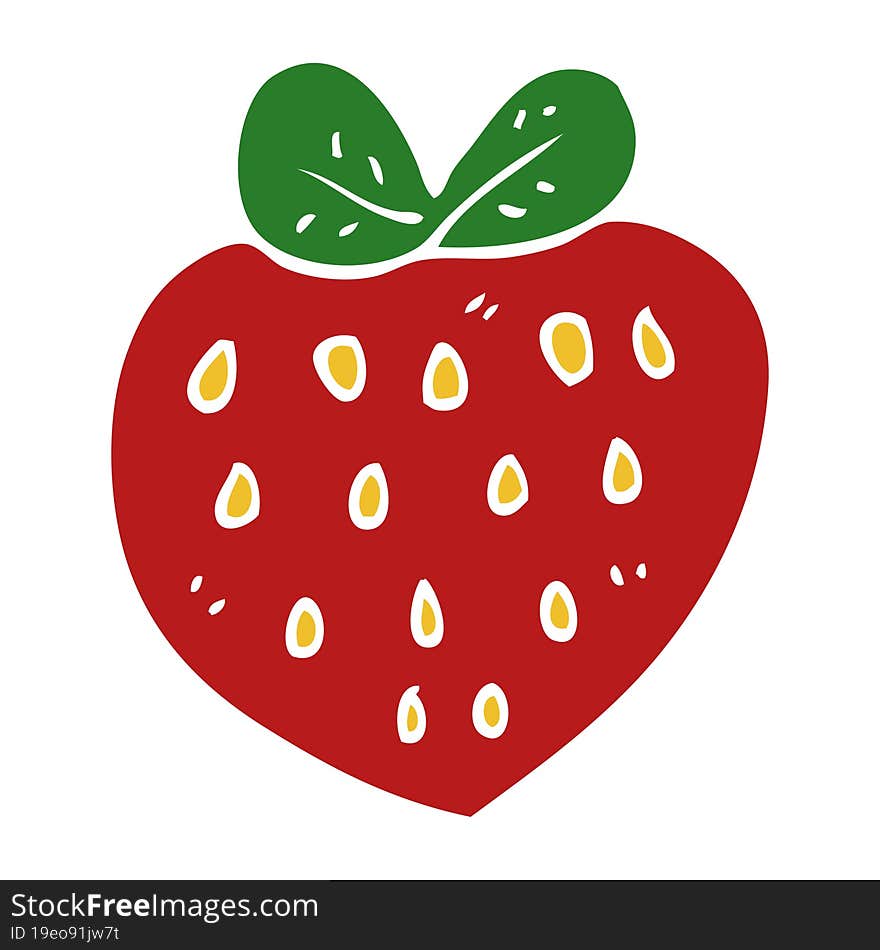 Cartoon Doodle Strawberry Fr