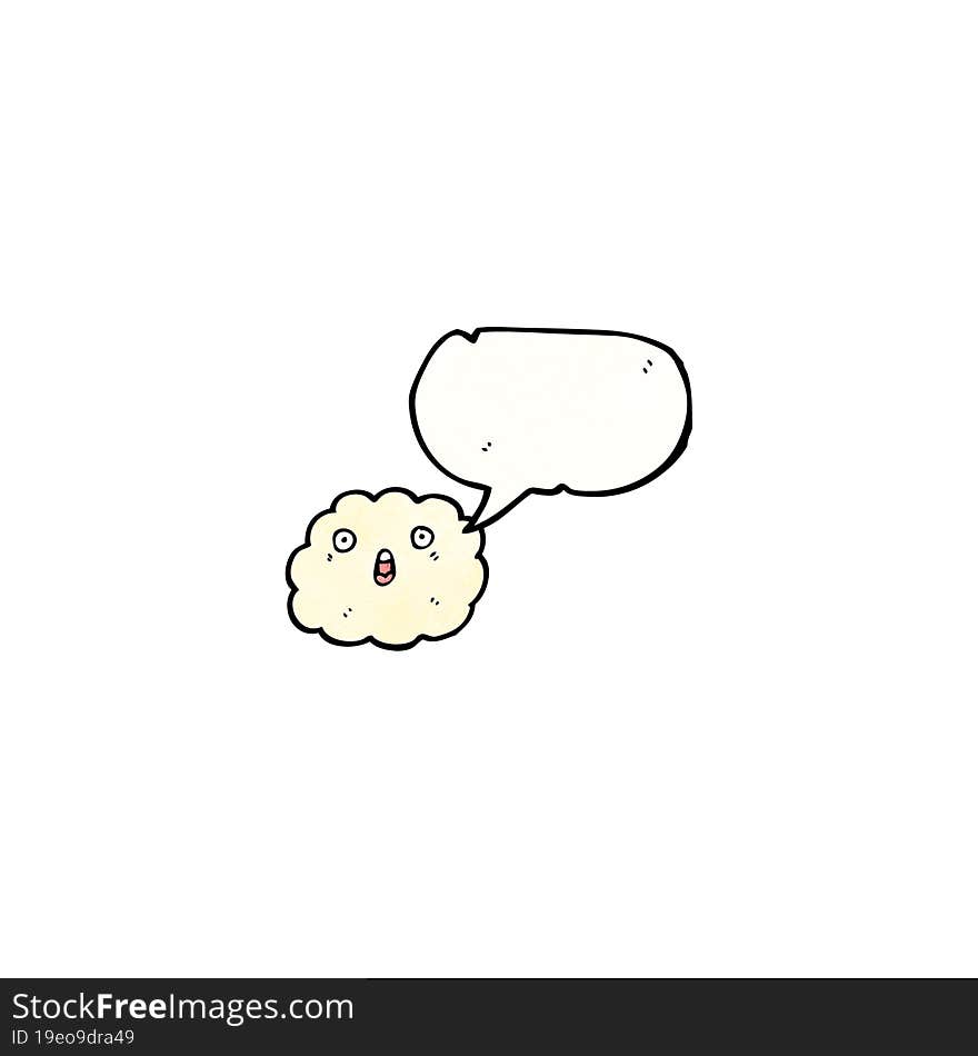 cartoon cloud with speech bubble