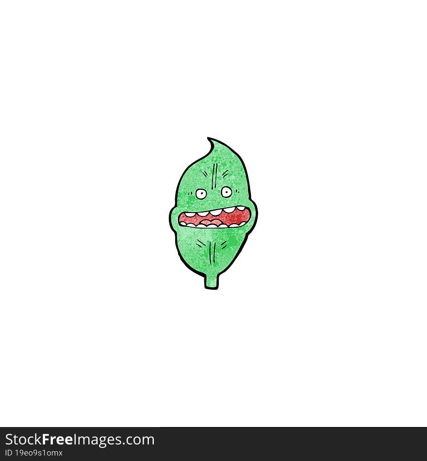 cartoon nervous leaf