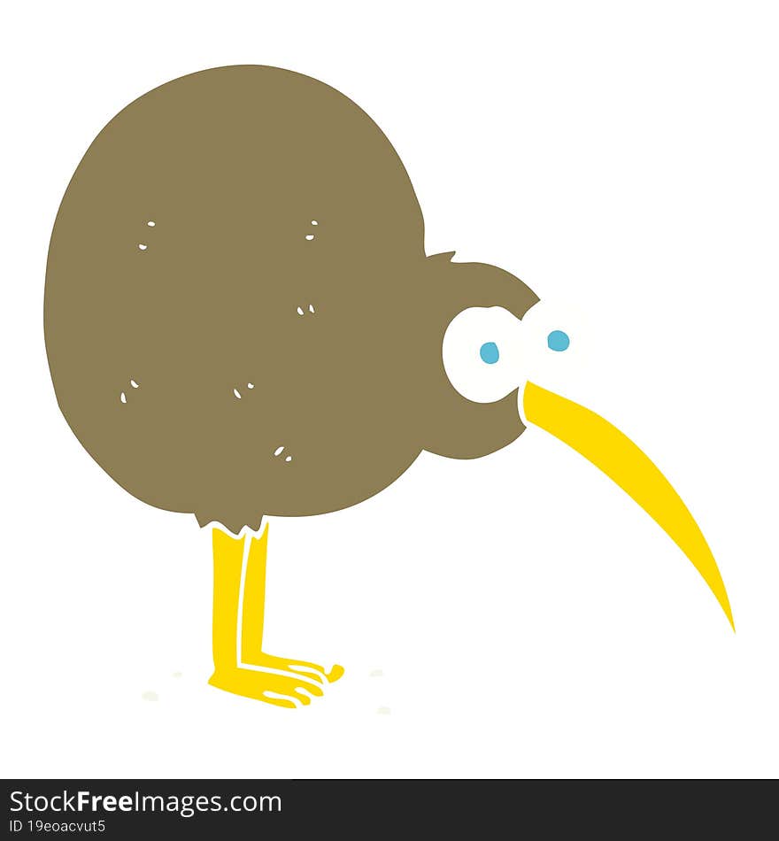 flat color illustration of kiwi. flat color illustration of kiwi