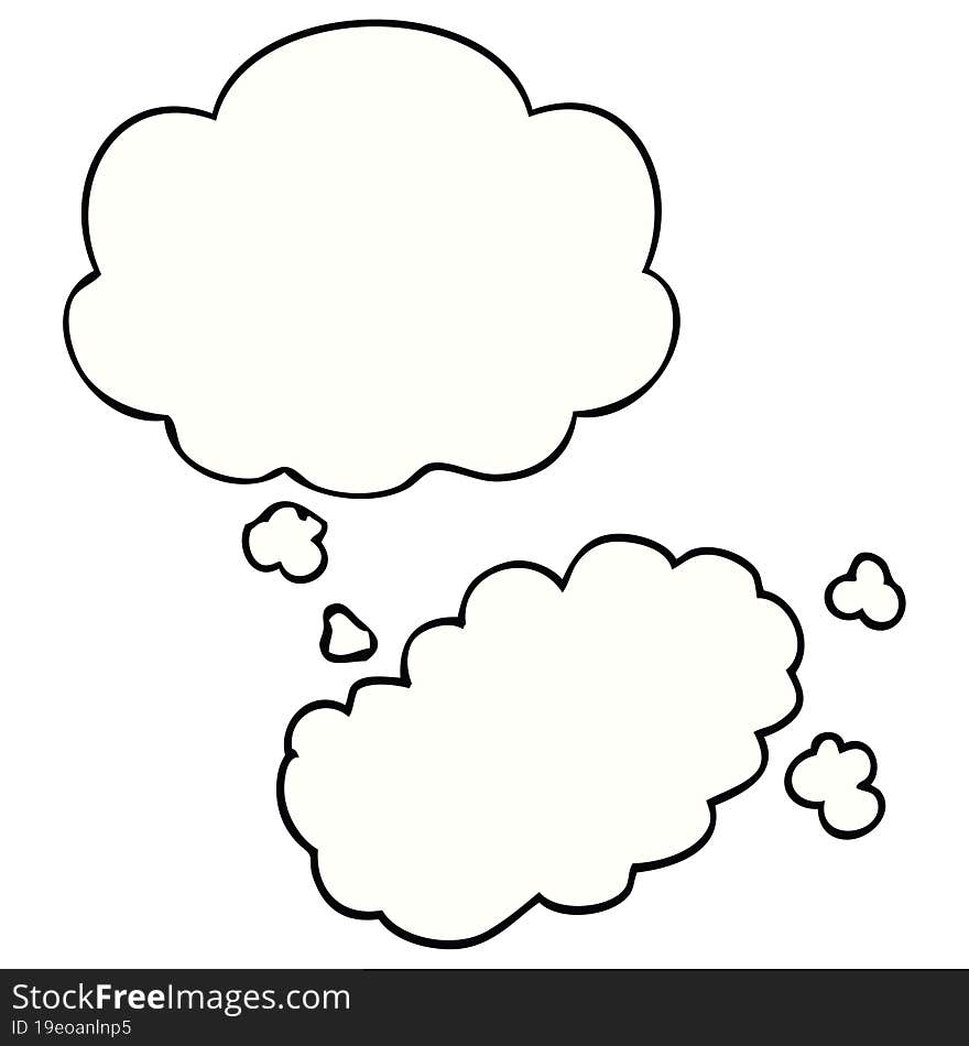 cartoon puff of smoke and thought bubble