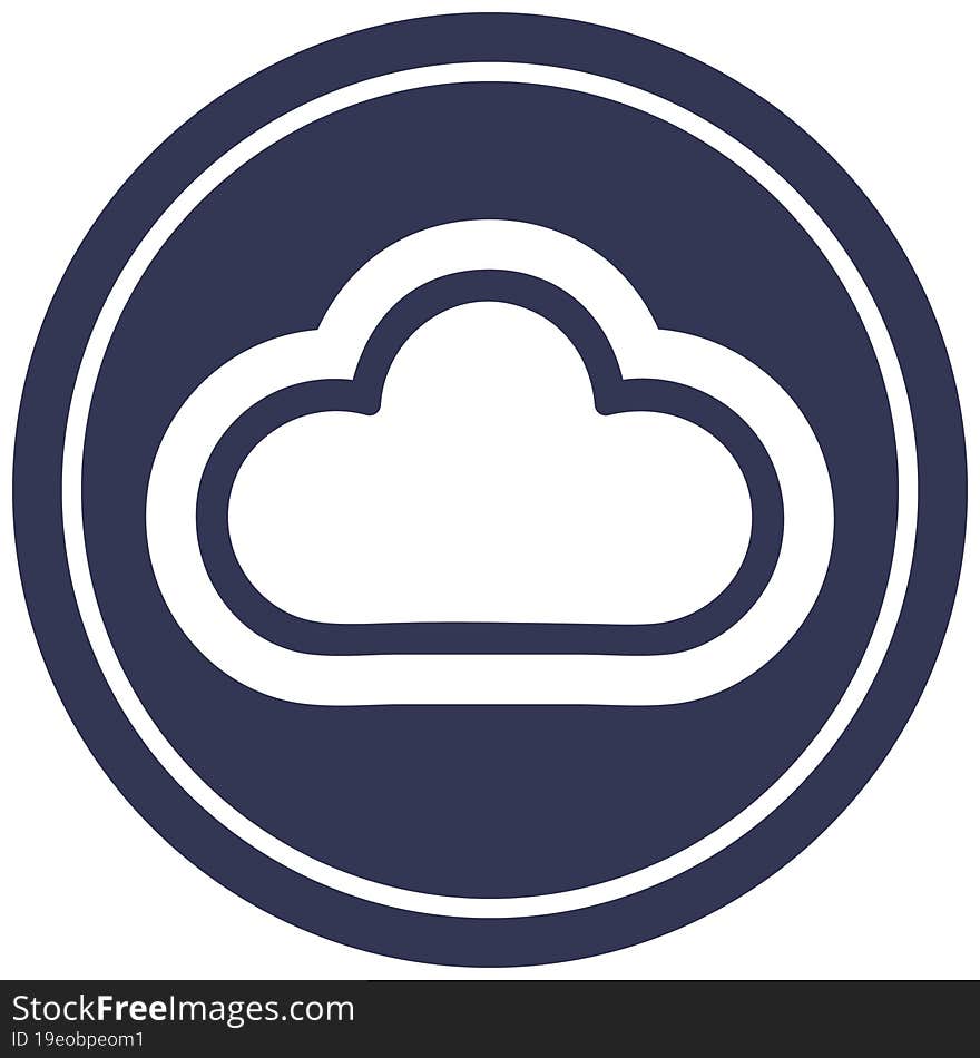 Weather Cloud Circular Icon