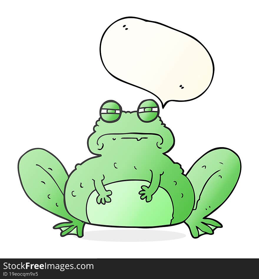 Speech Bubble Cartoon Frog