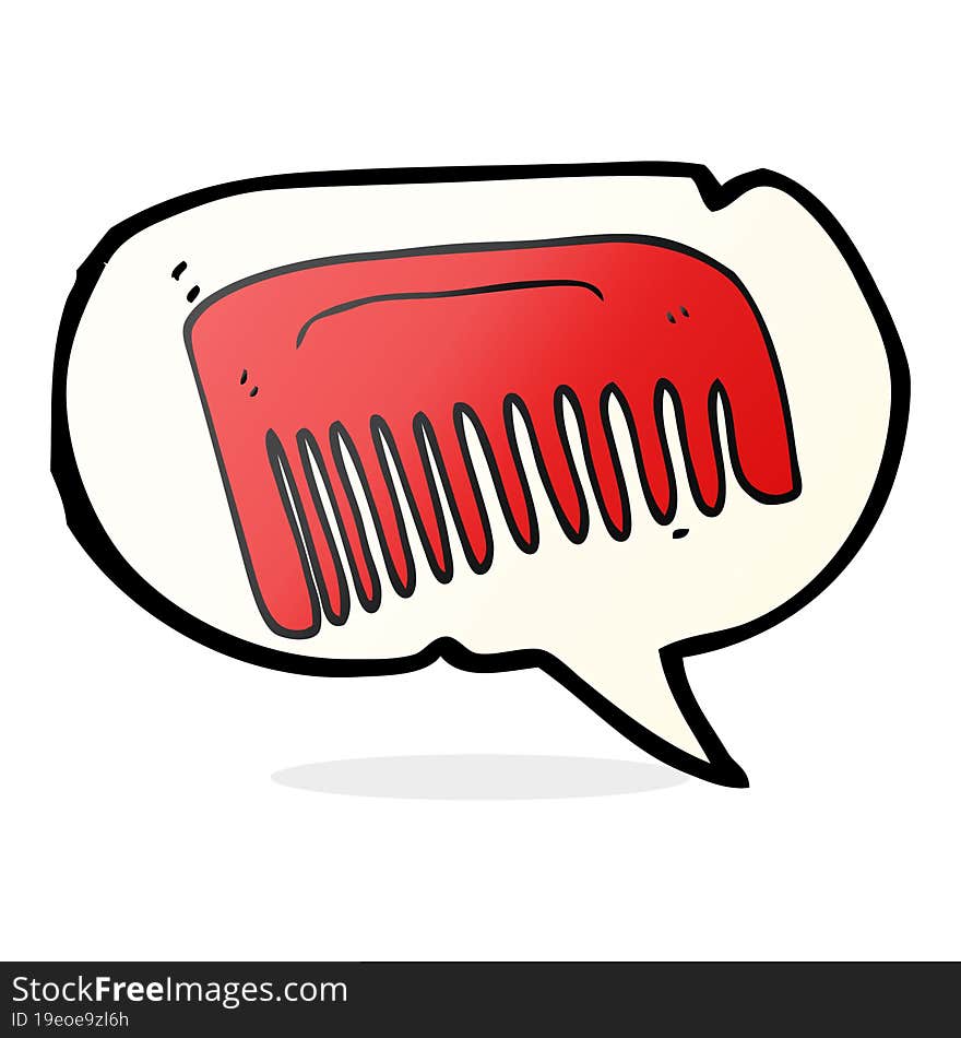 speech bubble cartoon comb