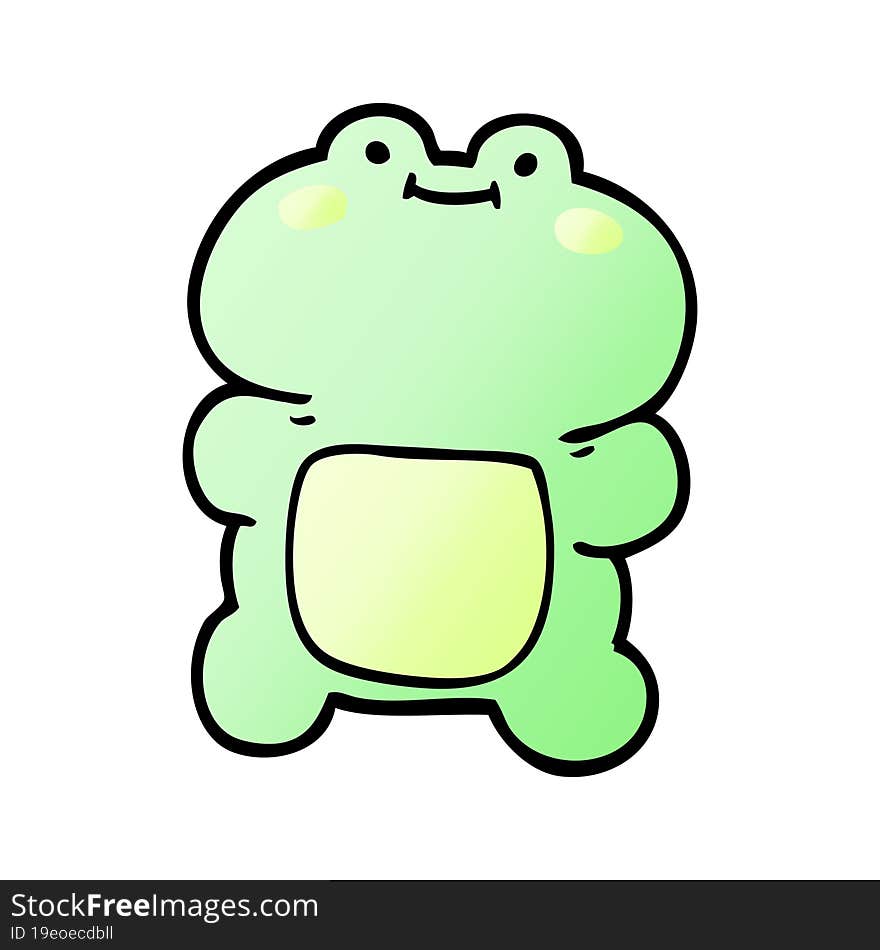 cartoon doodle frog