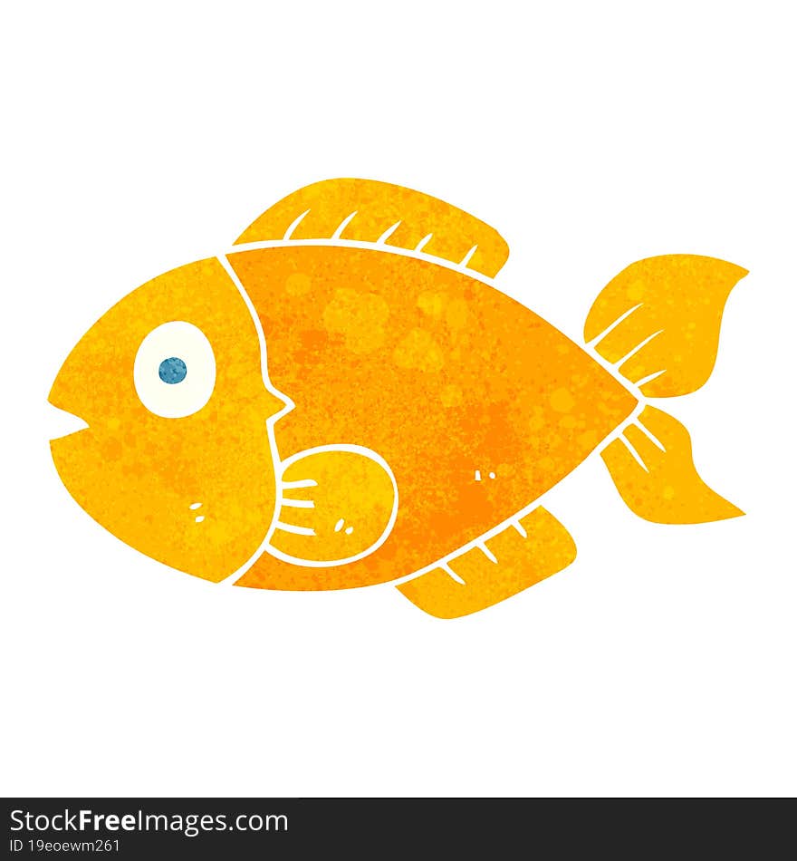 retro cartoon fish