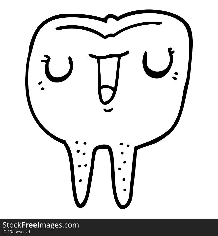 cartoon happy tooth